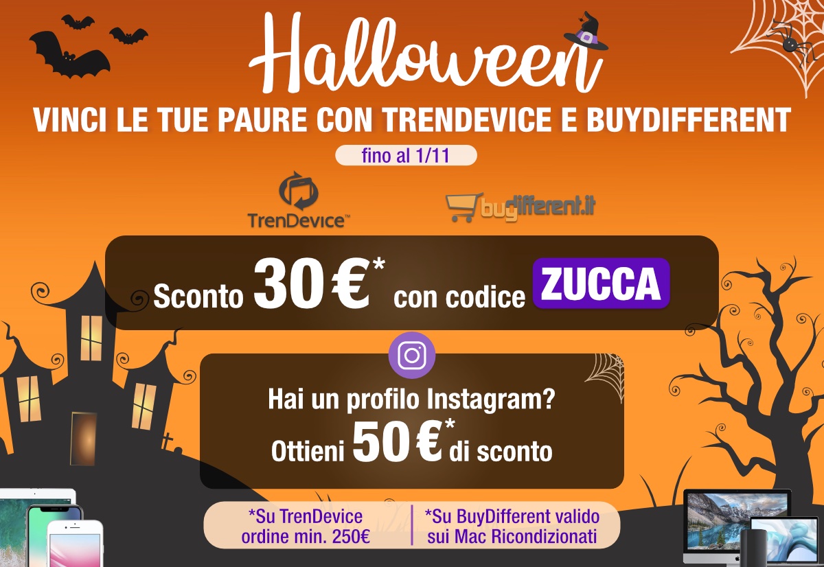 Ricondizionati da paura: Sconti fino a -50€ su Smartphone, Tablet e Mac. Fino al 1/11 su TrenDevice e BuyDifferent