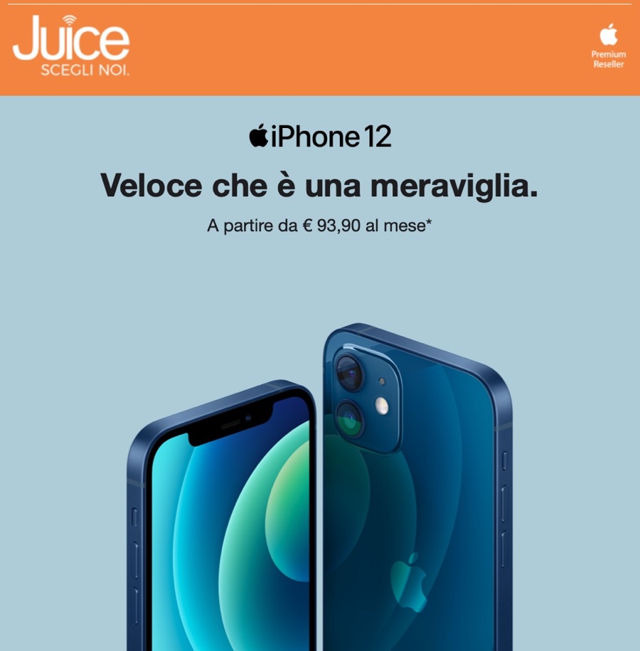 Da Juice iPhone 12 si compra anche in 10 rate senza interessi