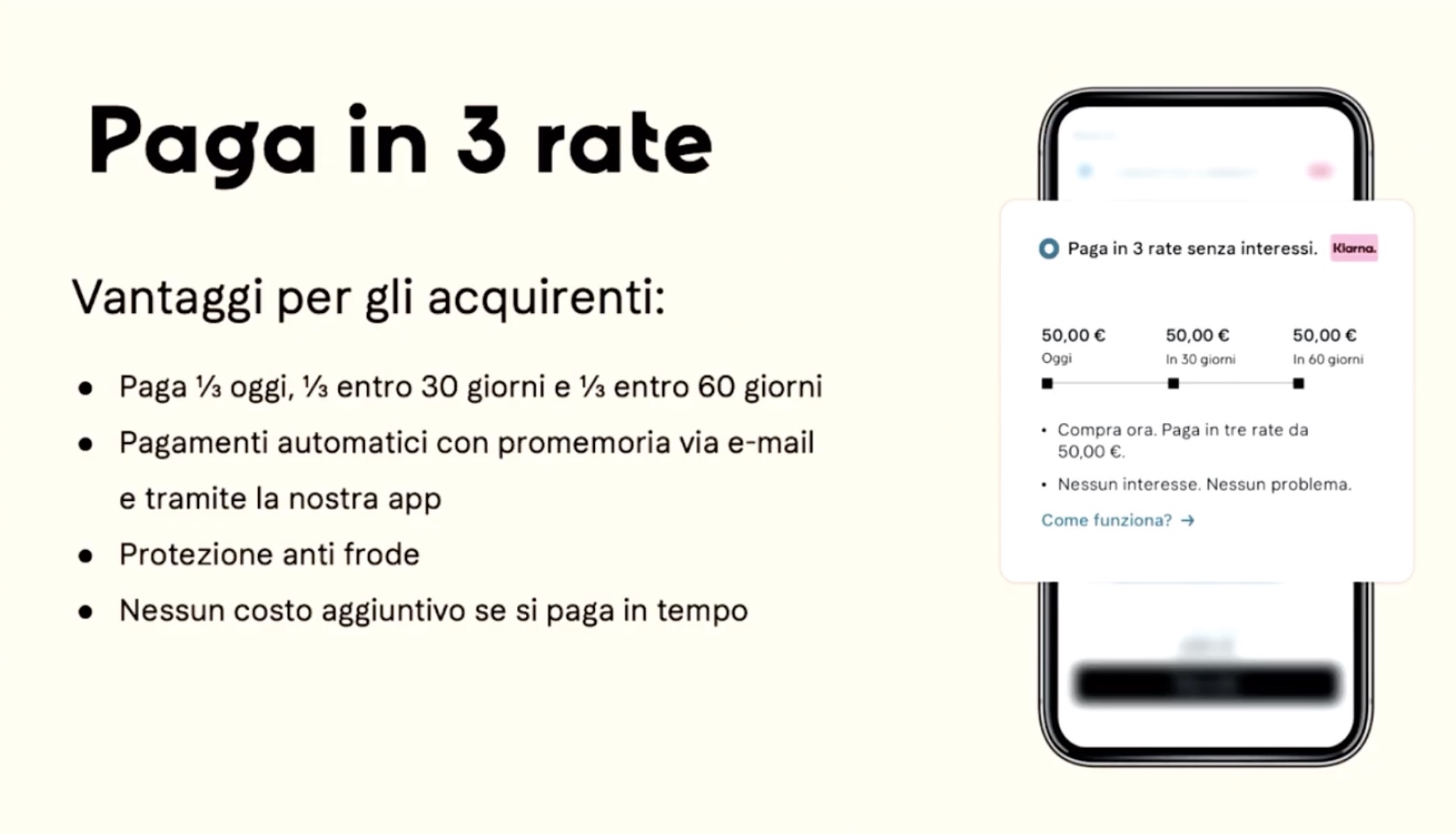 Klarna lancia il servizio “Paga in 3 rate” per lo shopping online in Italia