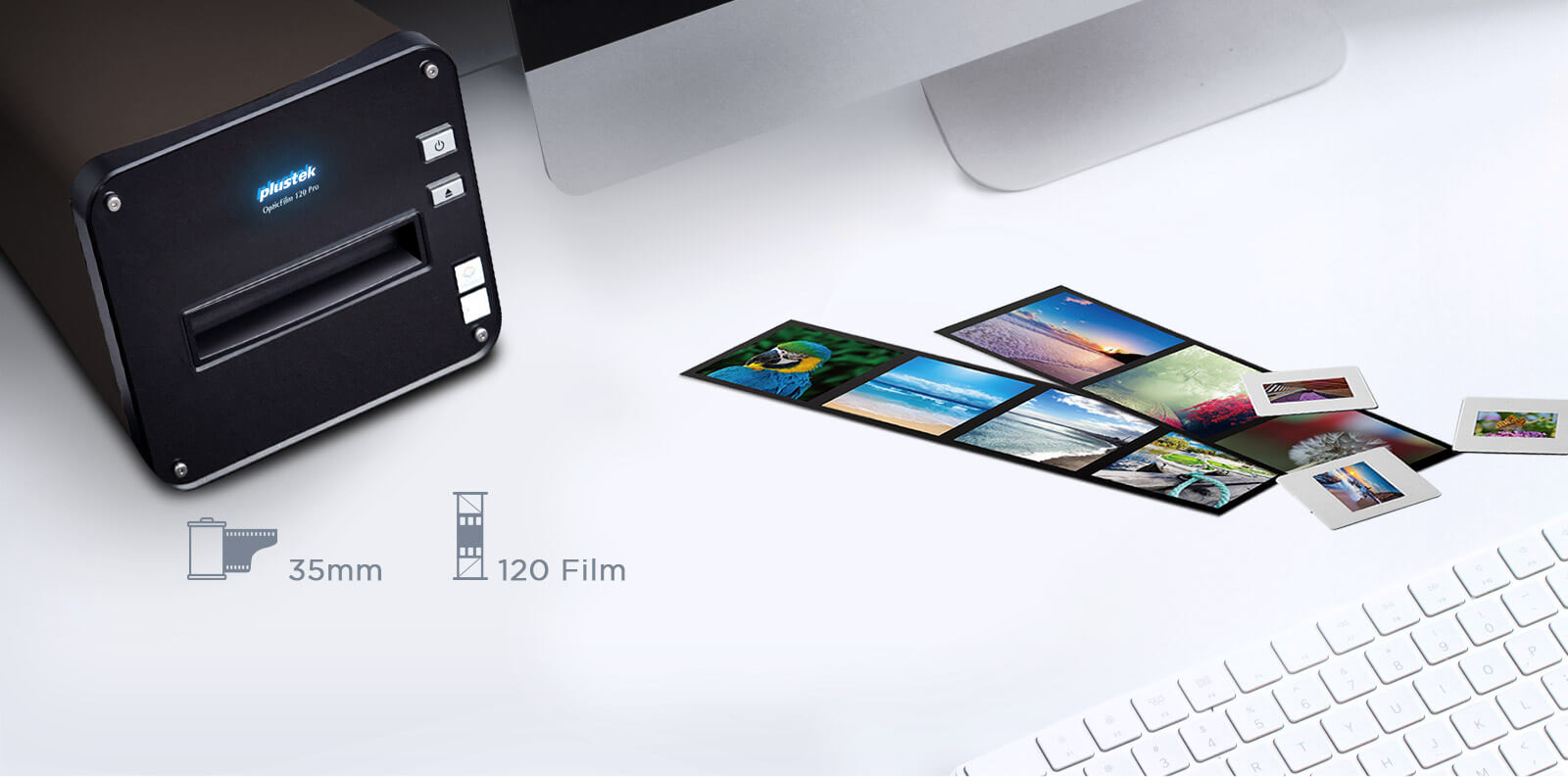 Plustek OpticFilm 120 Pro è uno scanner multi-formato per diapositive, negativi e fotocolor
