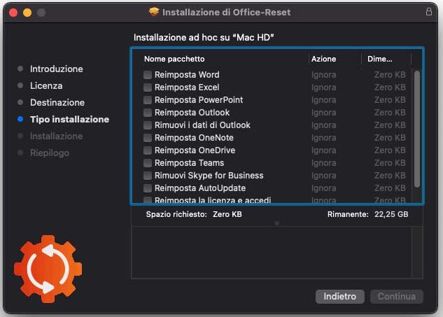 Office-Reset ripristina e ripara Office sul Mac in caso di problemi
