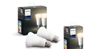 Tre Philips Hue White compatibili HomeKit, 35,99 €