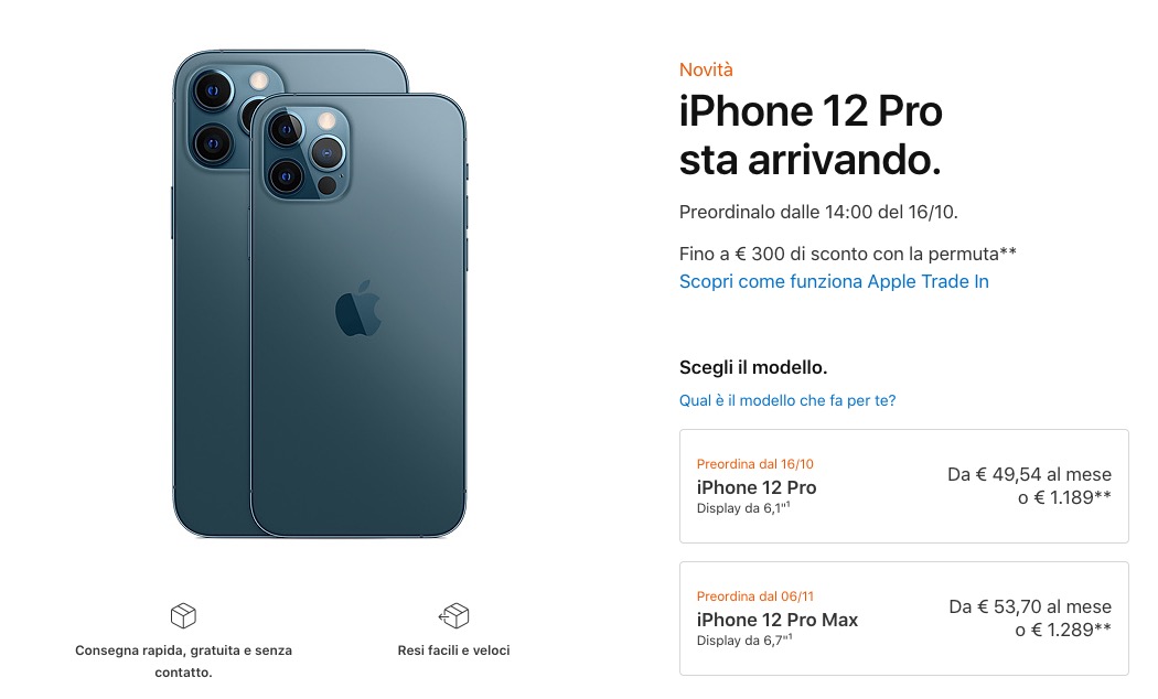 Prezzi iPhone 12 in Italia, si parte da 839 euro