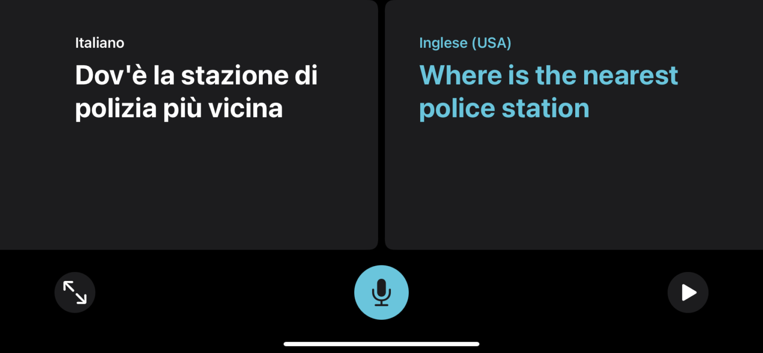 tutorial viaggio iPhone cosa fare - traduttore su iPhone