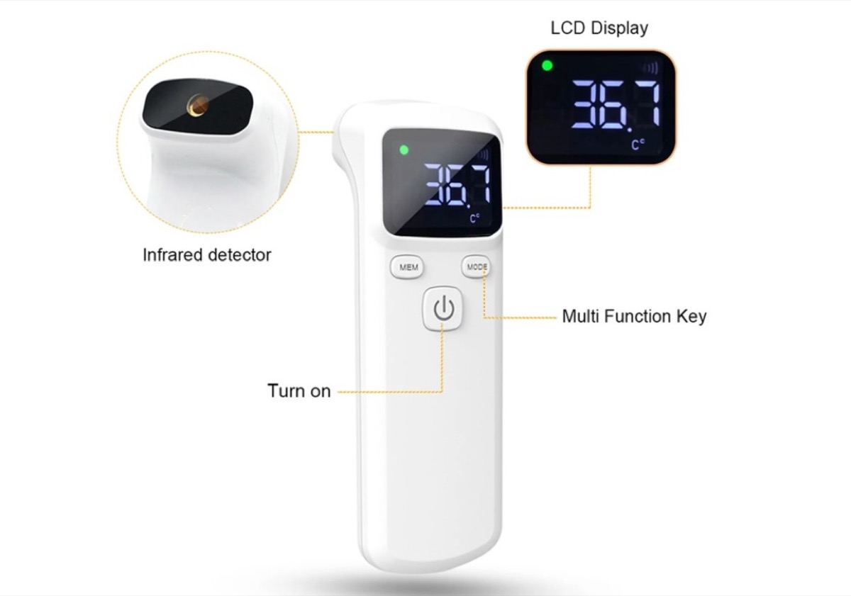 Solo 8 € termometro contactless per misurare la febbre senza contatto. Spedizione gratuita