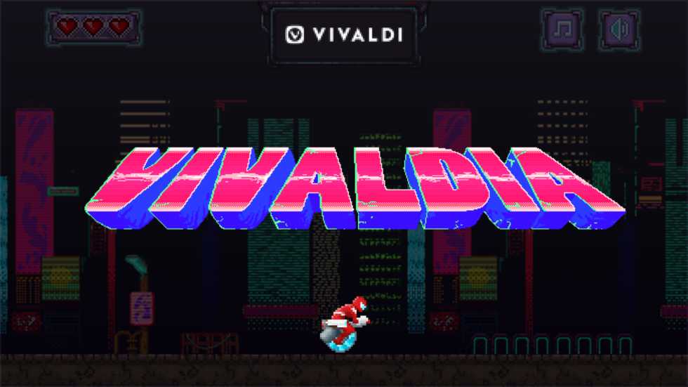[embargo fino al 15 ottobre ore 9] Vivaldia, un gioco arcade direttamente integrato nel browser Vivaldi