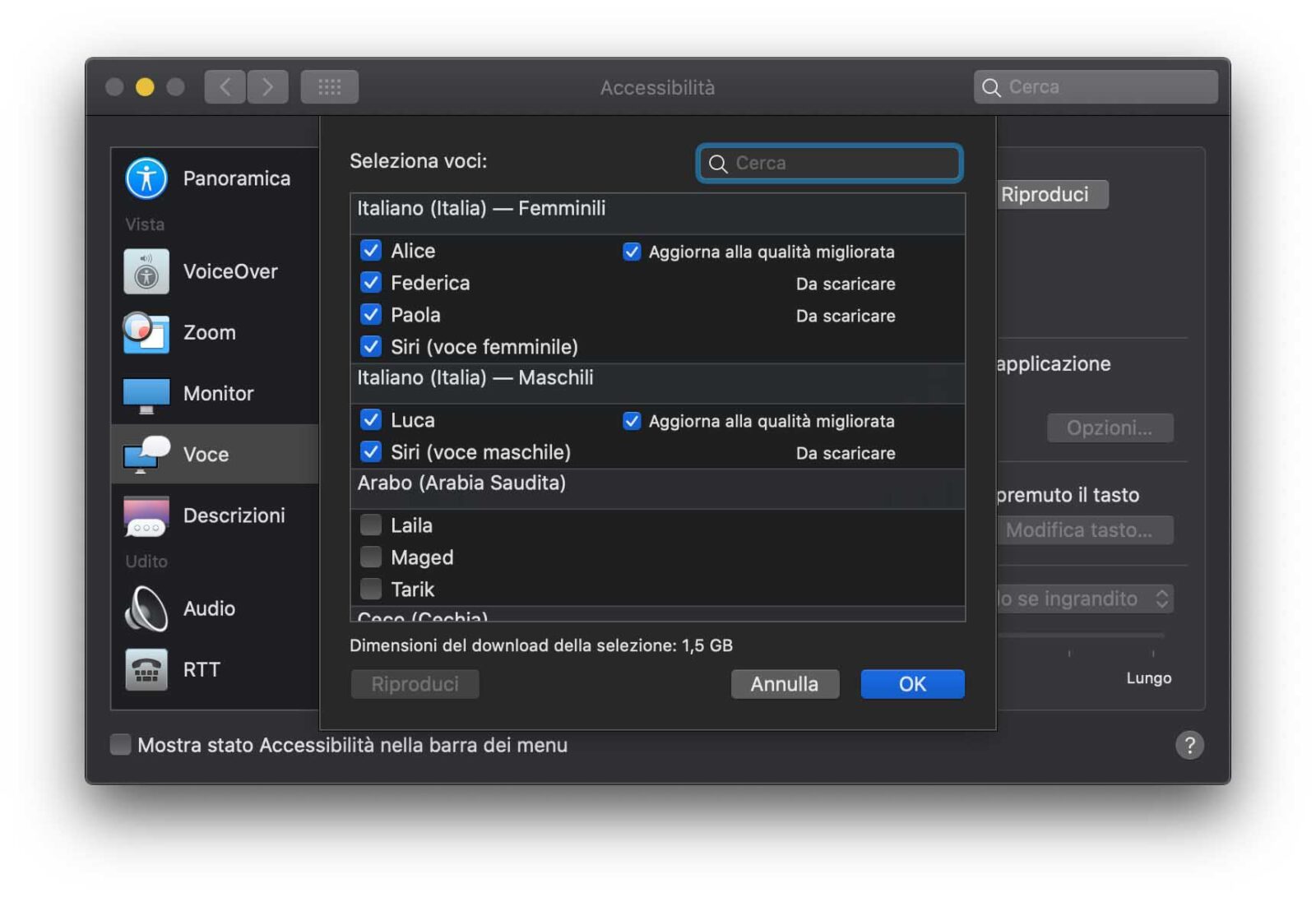 convertire testo voce