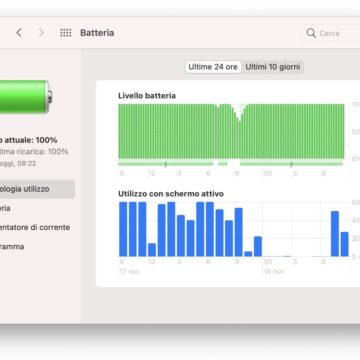 Sui Mac con CPU M1 non c’è l’opzione “Gestione stato batteria” nelle Preferenze