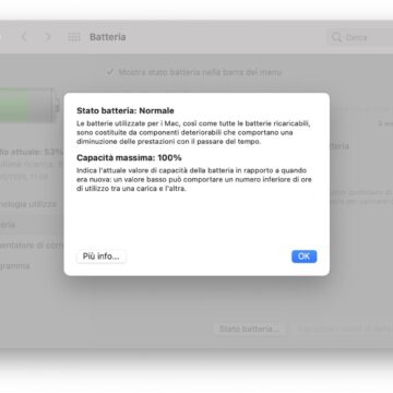 Sui Mac con CPU M1 non c’è l’opzione “Gestione stato batteria” nelle Preferenze