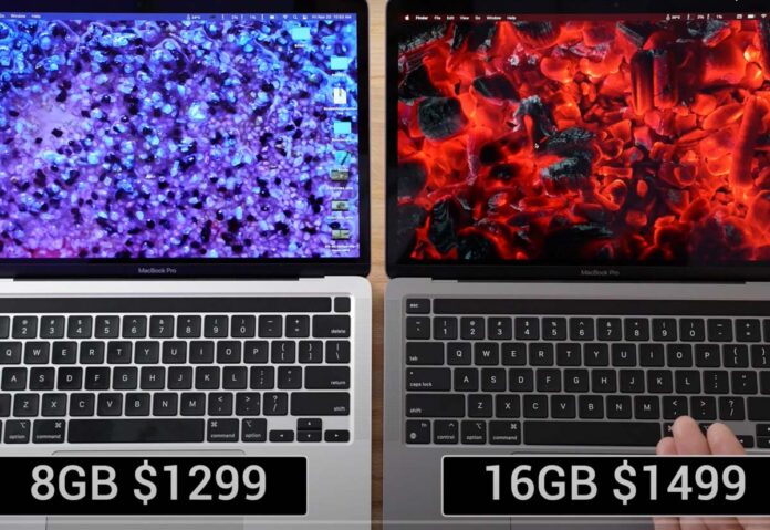 Confronto tra i nuovi MacBook Pro 13″ con 8GB e 16GB di RAM