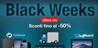 Ultime ore Black Weeks: iPhone e Mac scontati fino al -50% con spedizione gratis, su TrenDevice e BuyDifferent