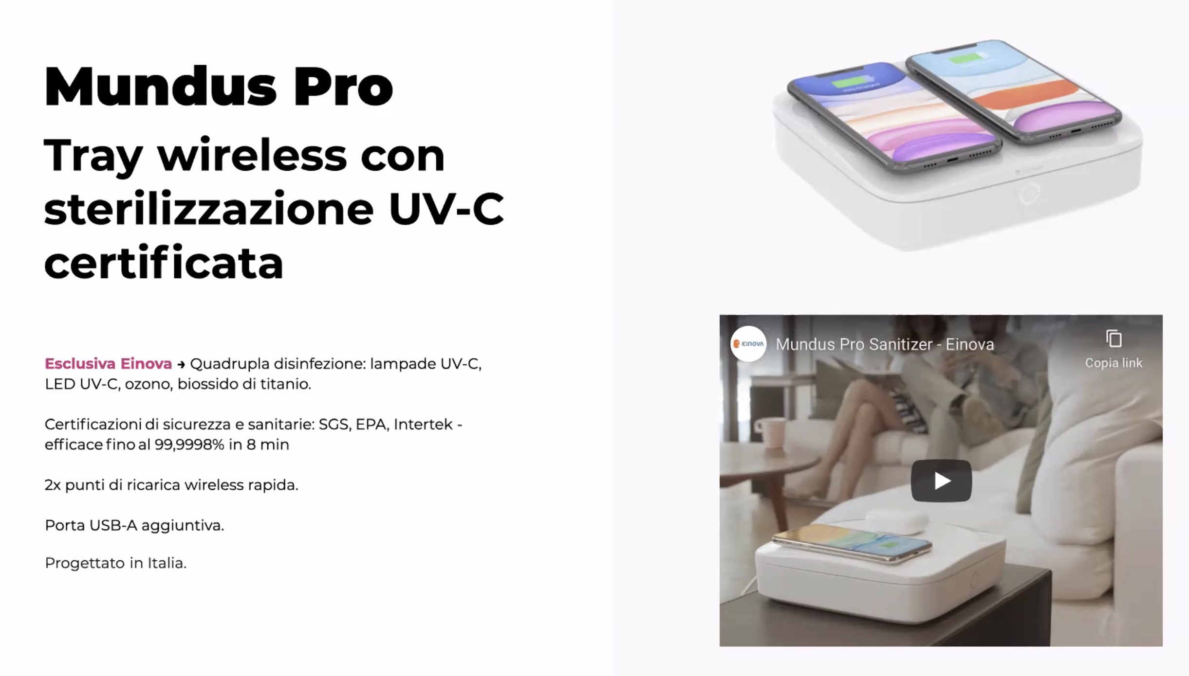 Einova da Eggtronic: arriva in Italia la potenza evoluta e wireless per i vostri gadget tecnologici