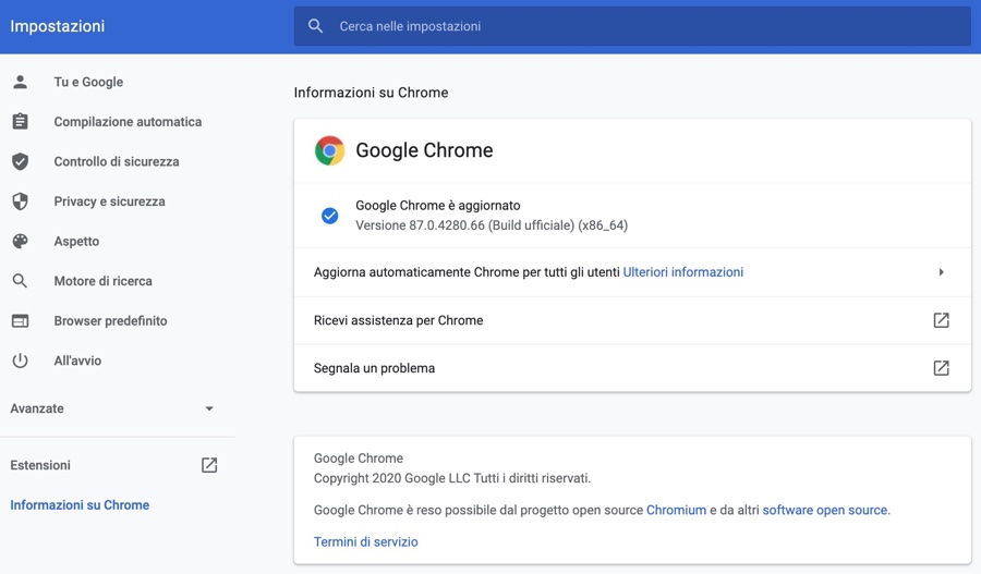Google Chrome 87 migliora prestazioni e autonomia
