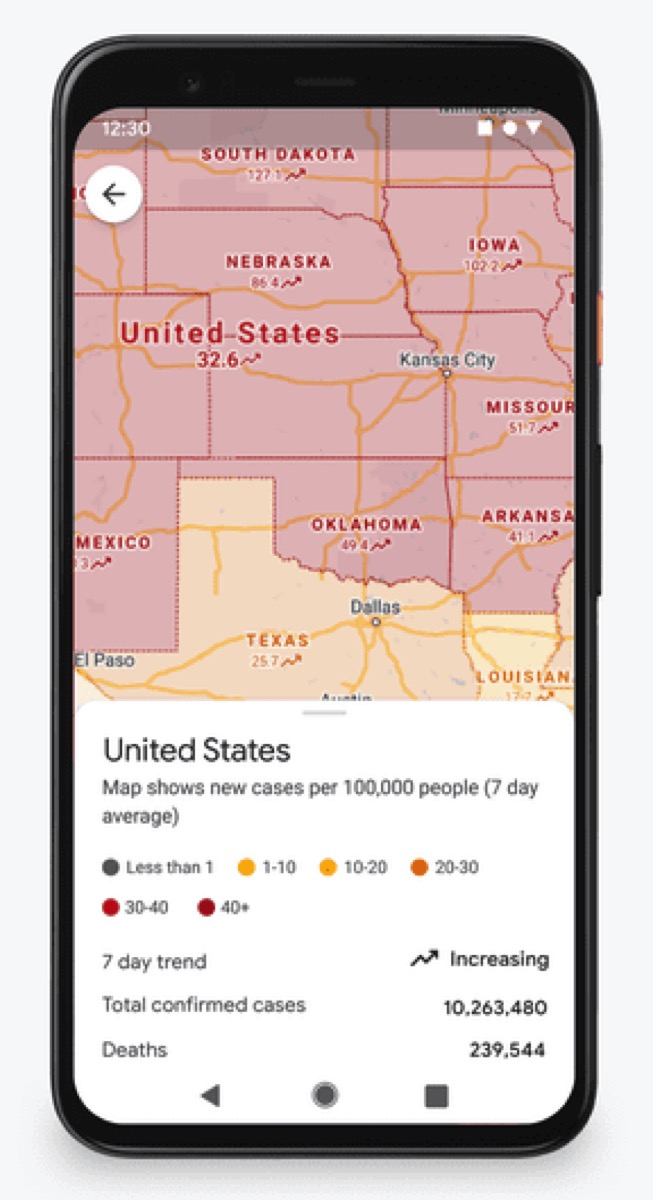 google maps covid