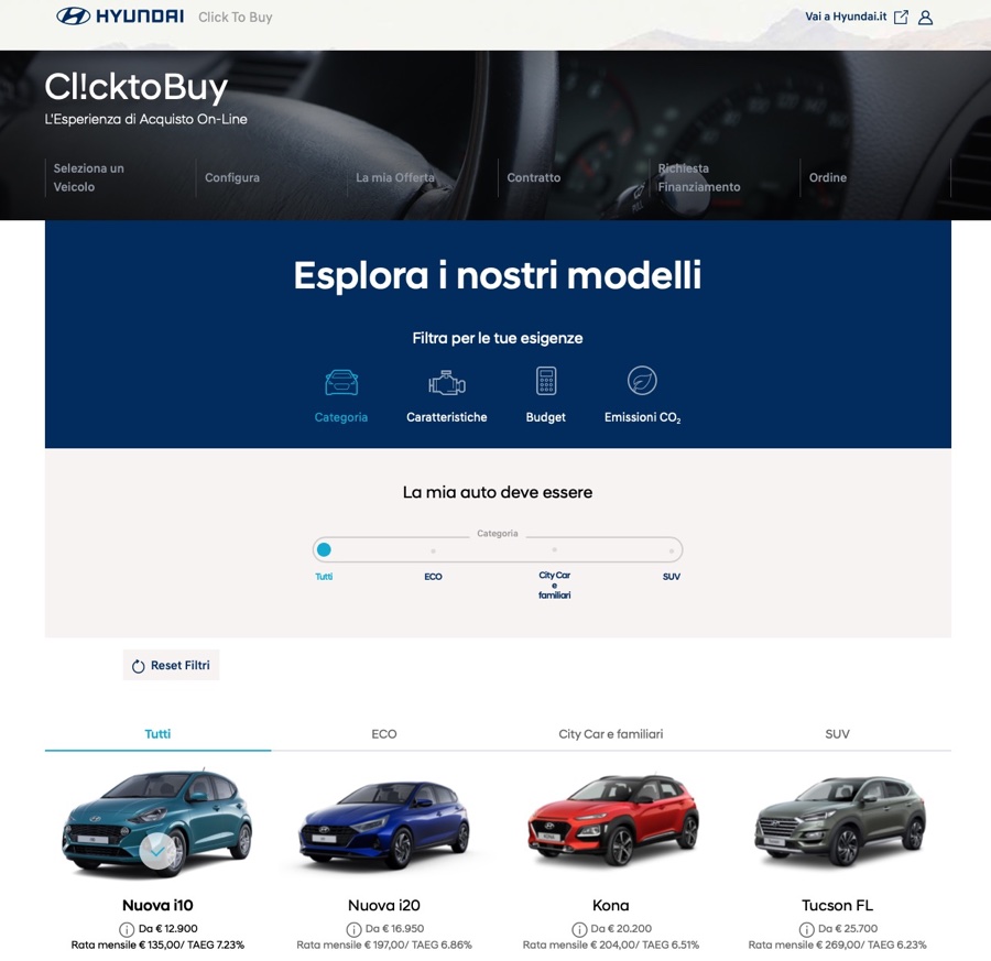 Hyundai Click to Buy, una piattaforma per acquistare l’auto online