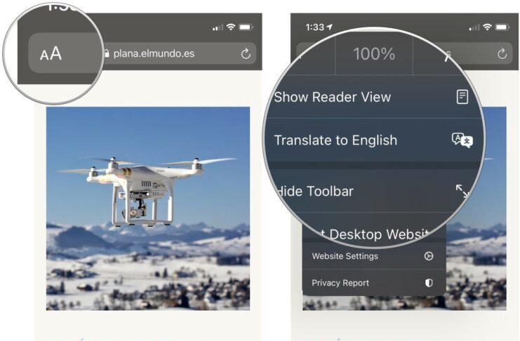 iOS 14, la funzione di traduzione di Safari in altre nazioni (ancora non in Italia)