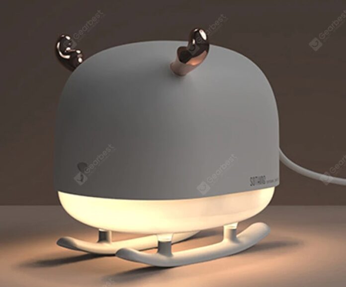 Mini umidificatore con lampada a LED e luce notturna in super offerta a 11,89 euro