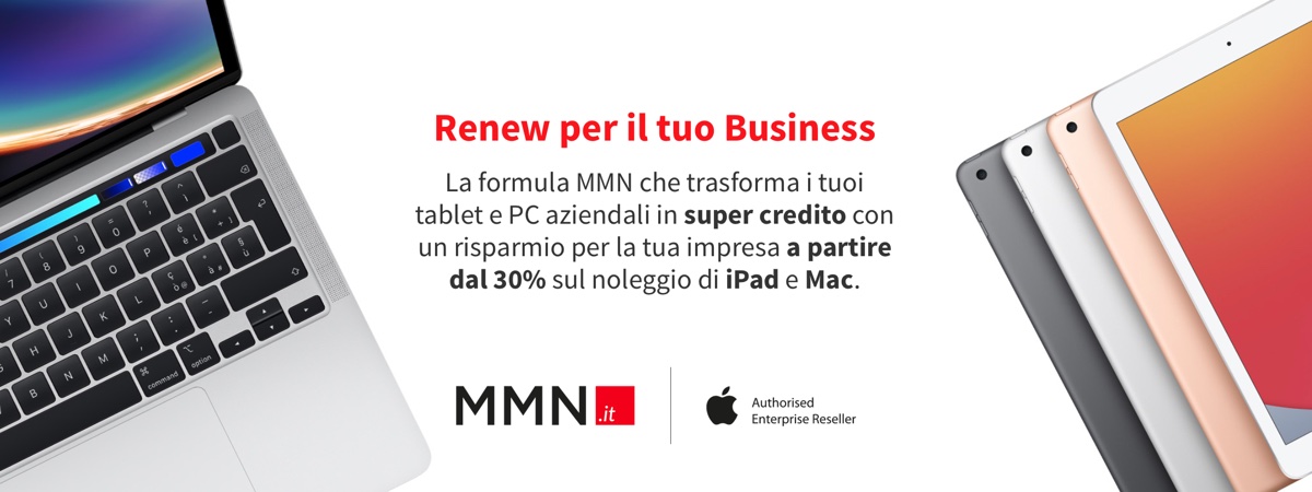 MMN Renew: supervaluta i vecchi PC e tablet aziendali con un risparmio a partire dal 30% sul noleggio di nuovi iPad e Mac