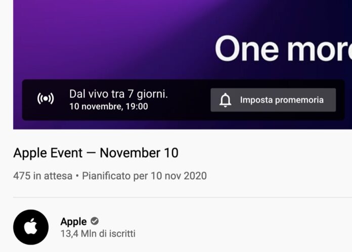 apple pubblica video evento novembre