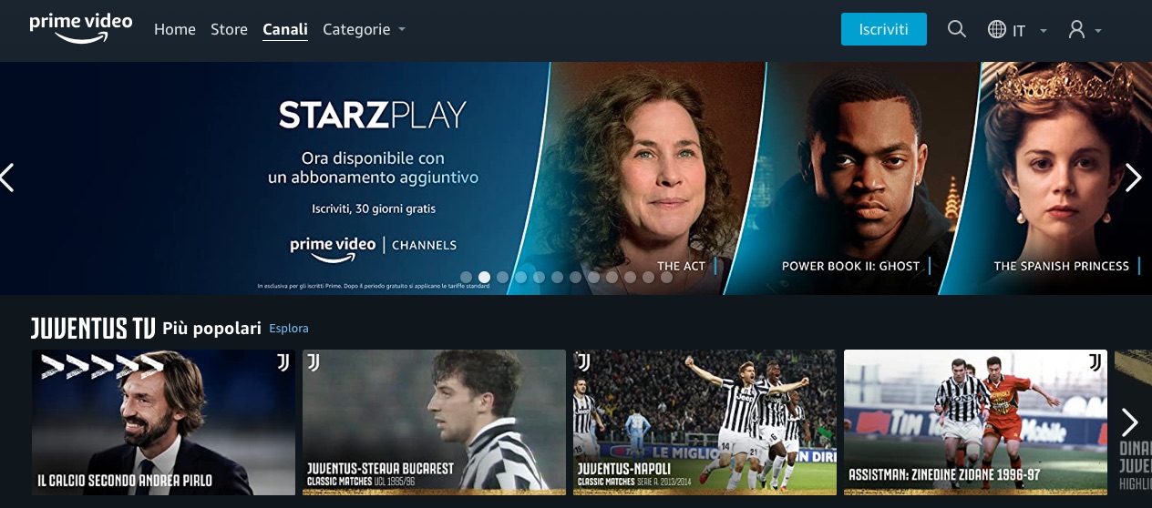 Prime Video Channels, ancora più film e sport per i clienti Amazon