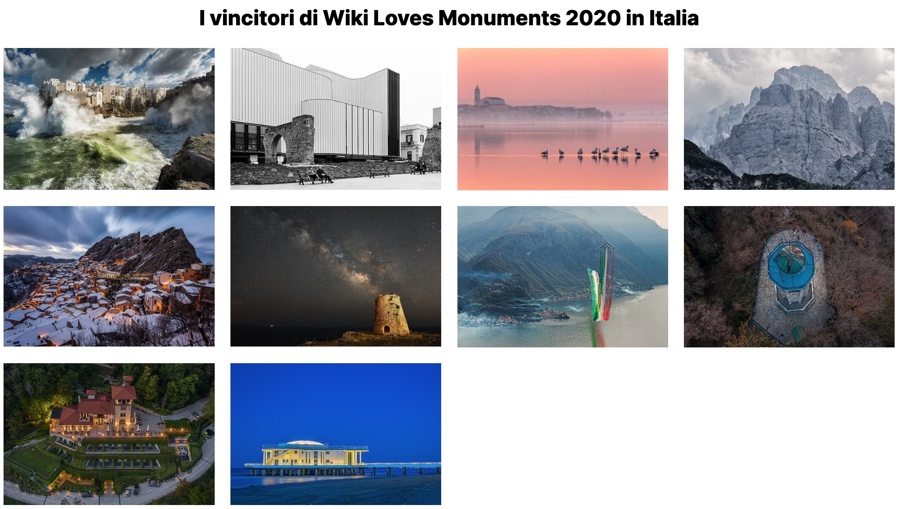 Wiki Loves Monuments 2020: le foto vincitrici di 10 bellezze artistiche italiane