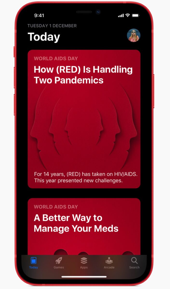 Apple amplia il sostegno a (RED) per combattere HIV/AIDS e Covid-19