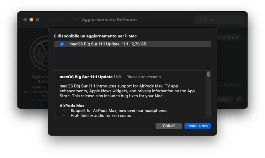 Agli sviluppatori la release candidate dell’update a macOS Big Sur 11.1
