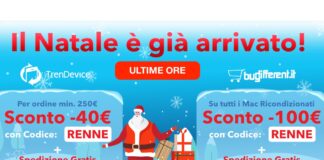 Ultime ore: il meglio dell’Hi-Tech Ricondizionato con Sconti fino a -100€ e Spedizione Gratis su TrenDevice e BuyDifferent.