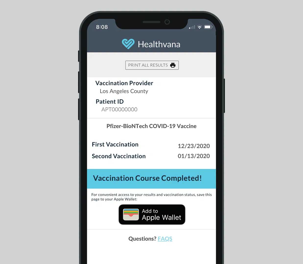 COVID-19, nella Contea di Los Angeles studiano l’uso del Wallet di Apple come prova dell’avvenuta vaccinazione