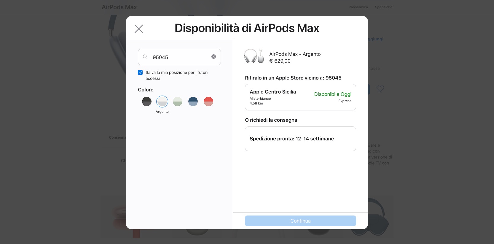 AirPods Max disponibili per il ritiro in giornata presso gli Apple Store in Italia AirPods Max disponibili per il ritiro in giornata presso gli Apple Store in Italia
