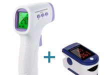 Combo anti virus: termometro senza contatto e pulsossimetro a 13,59 euro