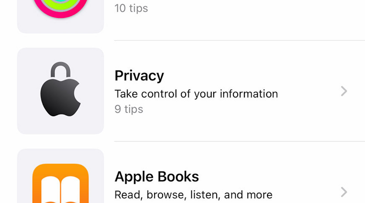 Apple mette la Privacy nei consigli iOS