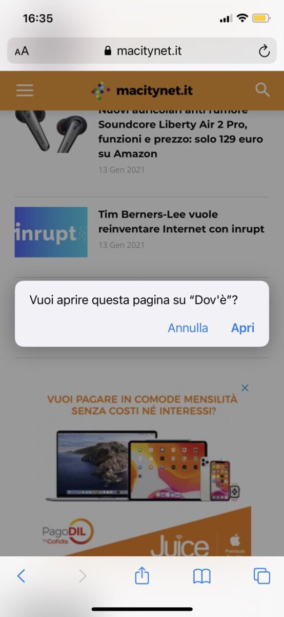 Apple prepara AirTag, le schermate in Safari sono già in Italiano