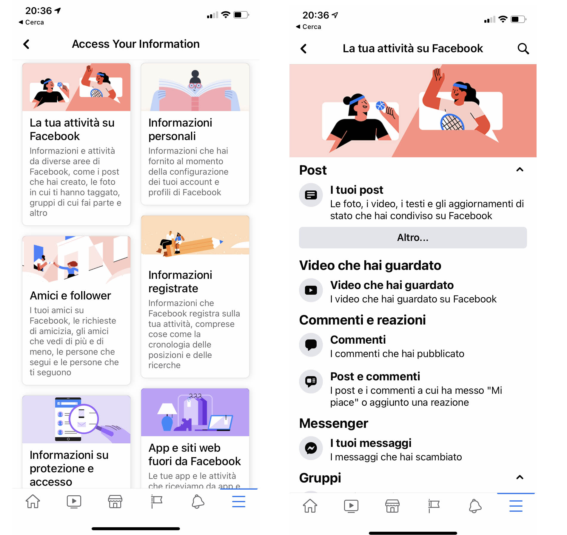 Facebook ha aggiornato la sezione “Accedi alle tue informazioni” dell’app con informazioni sulla privacy