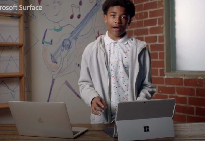 Pubblicità Microsoft propone il Surface Pro 7 come “scelta migliore” rispetto al MacBook Pro