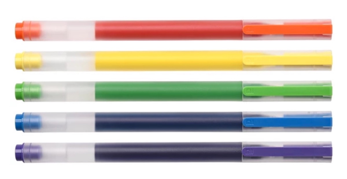 Cinque penne in gel con inchiostro colorato in sconto a 6 euro