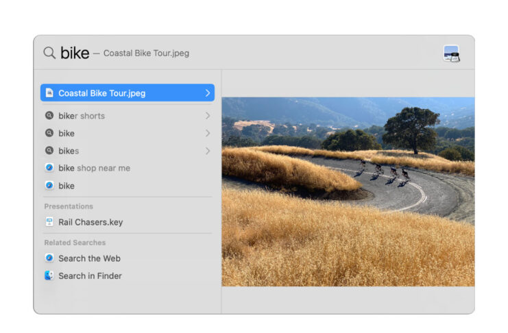 macOS Big Sur, come ottenere l’anteprima delle immagini in Spotlight