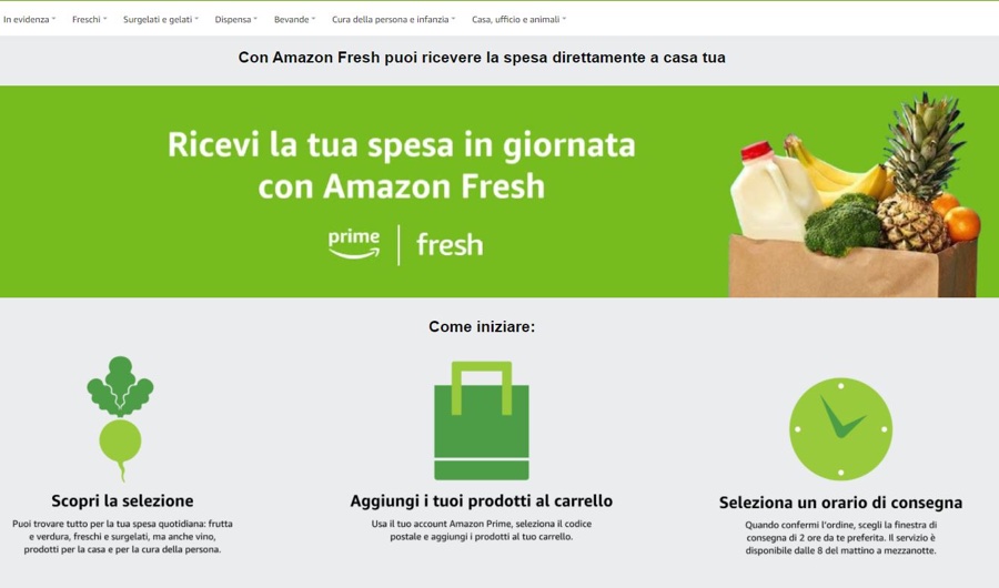 Amazon Fresh Has Arrived in Rome