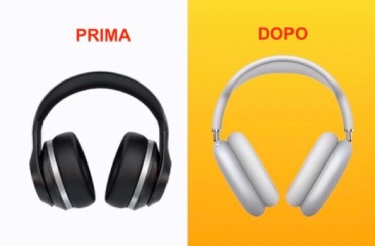 Apple cambia l’emoji delle cuffie in stile AirPods Max