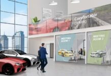 Con LG LED Film trasparente ogni vetro diventa uno schermo Il Led Film transparent cambia il mondo del Digital Signage