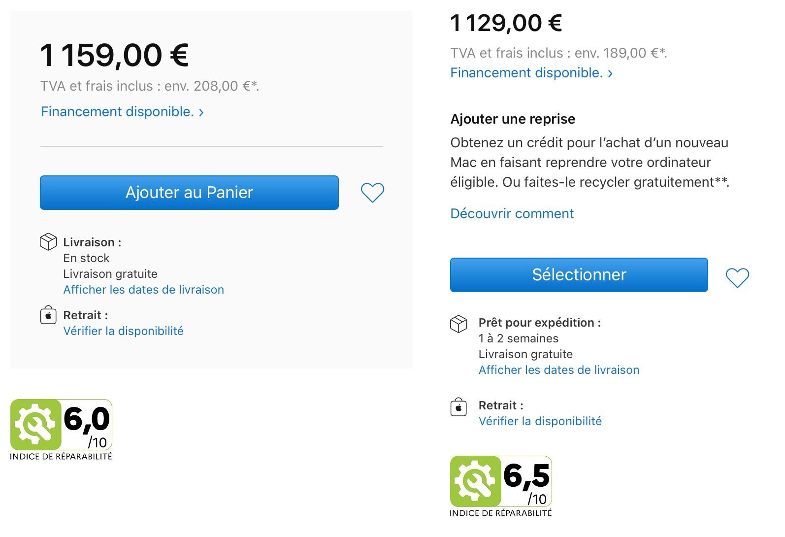 In Francia Apple ha cominciato a indicare l’indice di riparabilità di iPhone e Mac In Francia Apple ha cominciato a indicare l’indice di riparabilità di iPhone e Mac