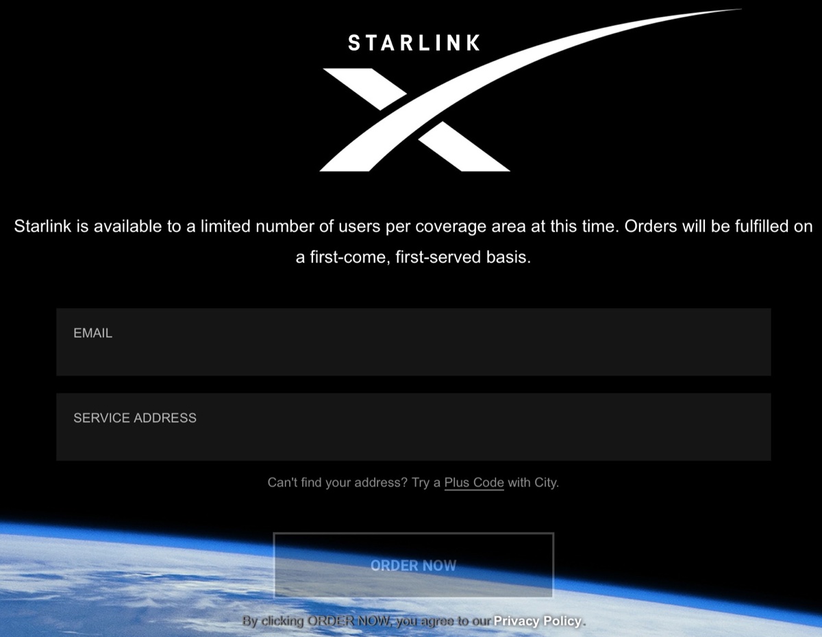 SpaceX apre i preordini per internet via satellite con Starlink