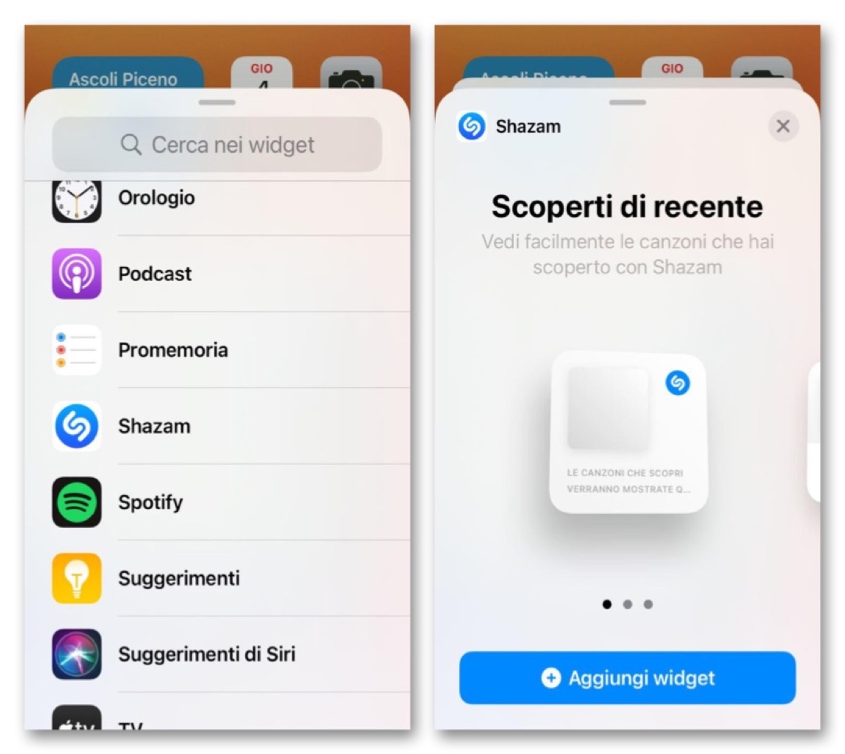 Apple aggiorna Shazam con il widget per iPhone