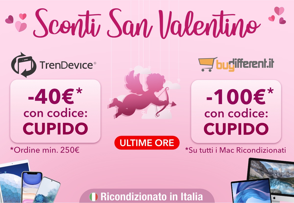 Ultime ore: Sconti fino a 100€ sui migliori Ricondizionati Hi-Tech TrenDevice e BuyDifferent