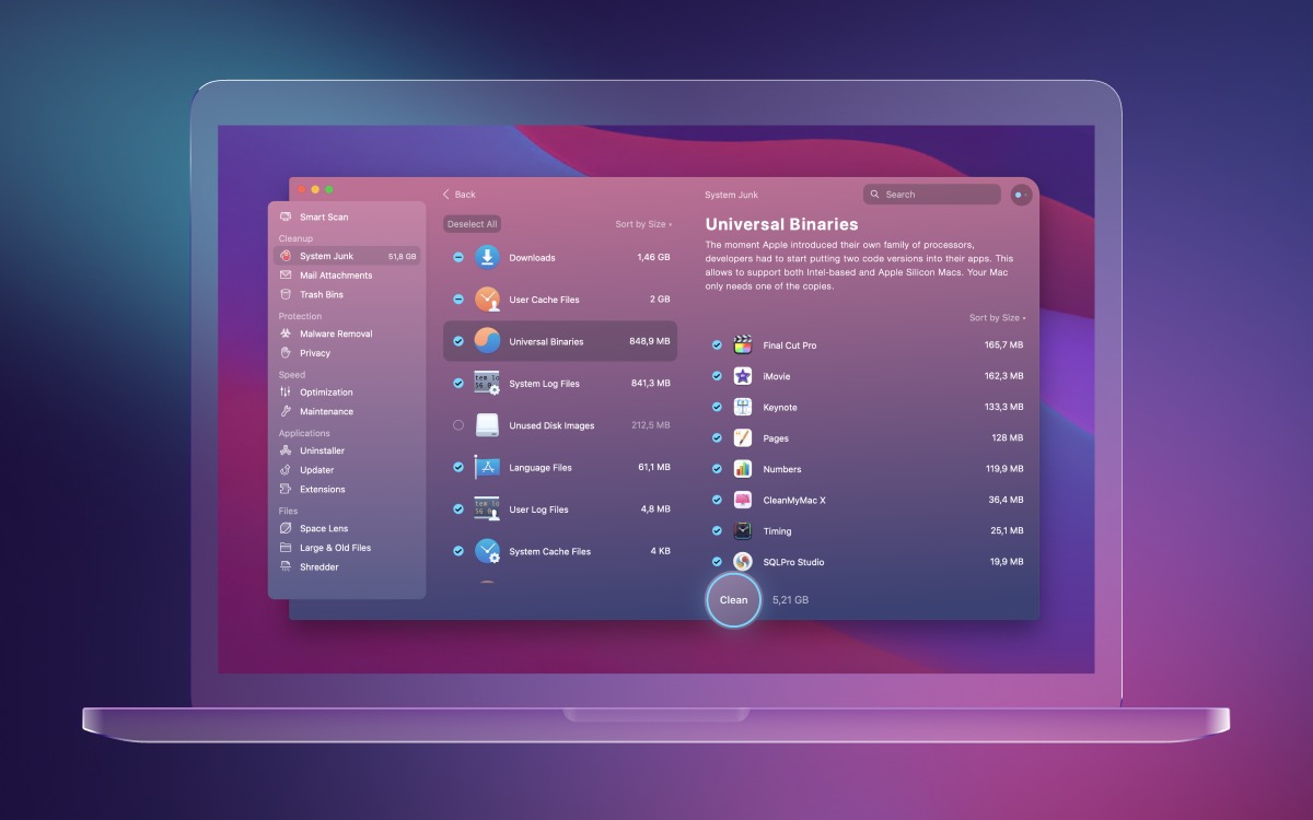 CleanMyMac X, il pulisci Mac si rifà il look e supporta Mac M1 CleanMyMac X, il pulisci Mac si rifà il look e supporta Mac M1