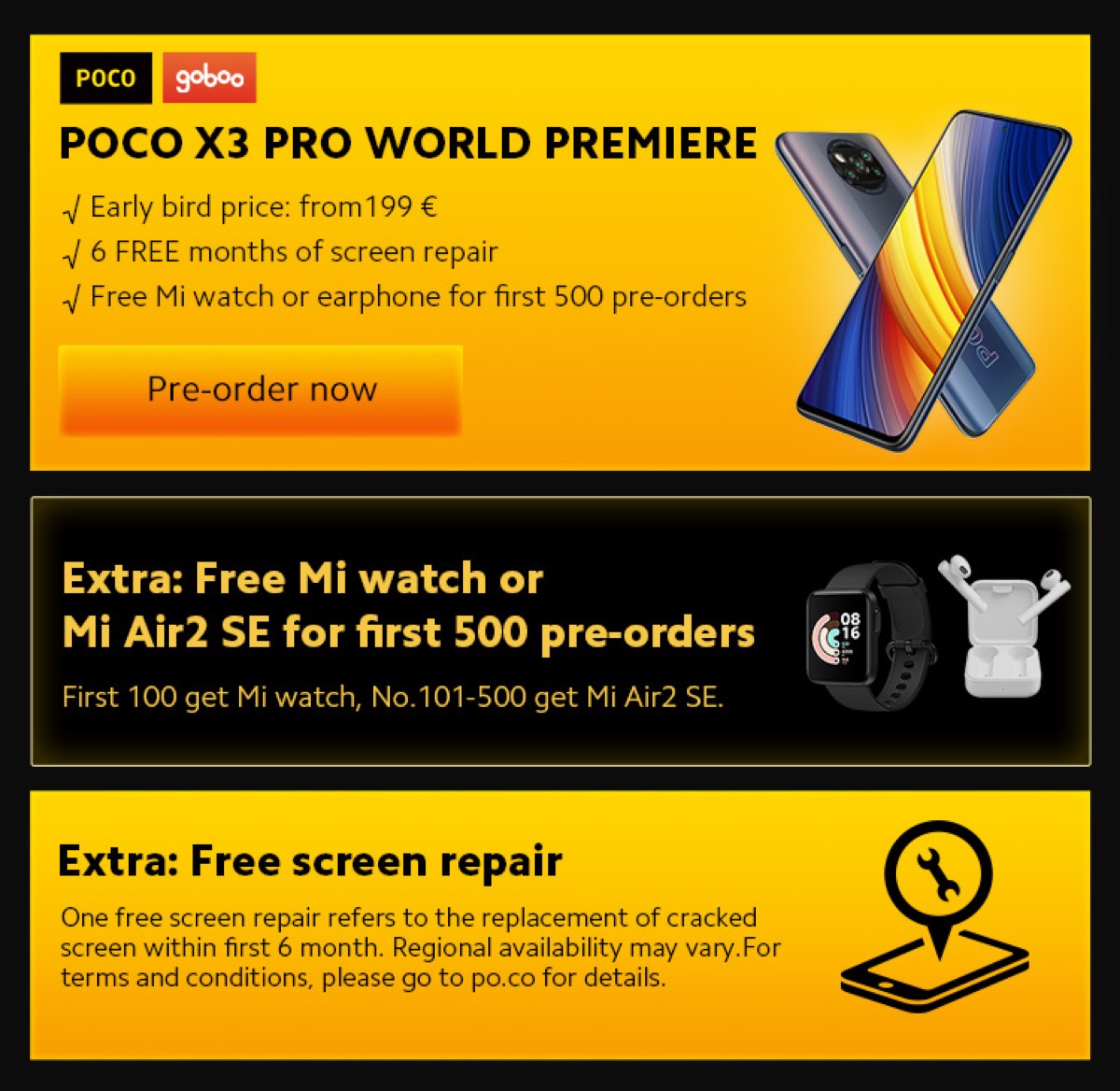 POCO X3 PRO 199 euro, potete già ordinarlo su Goboo