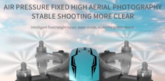 CS02 WiFi FPV Drone with 4K HD Camera/Tap-fly/App Control/Head-free Mode