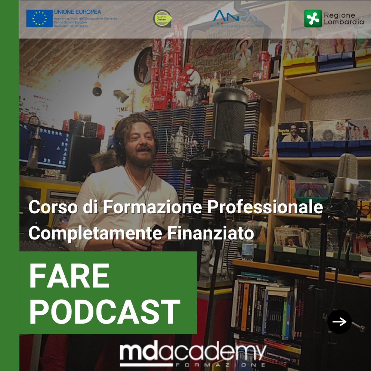 Fare Podcast, corso gratis online finanziato da Regione Lombardia