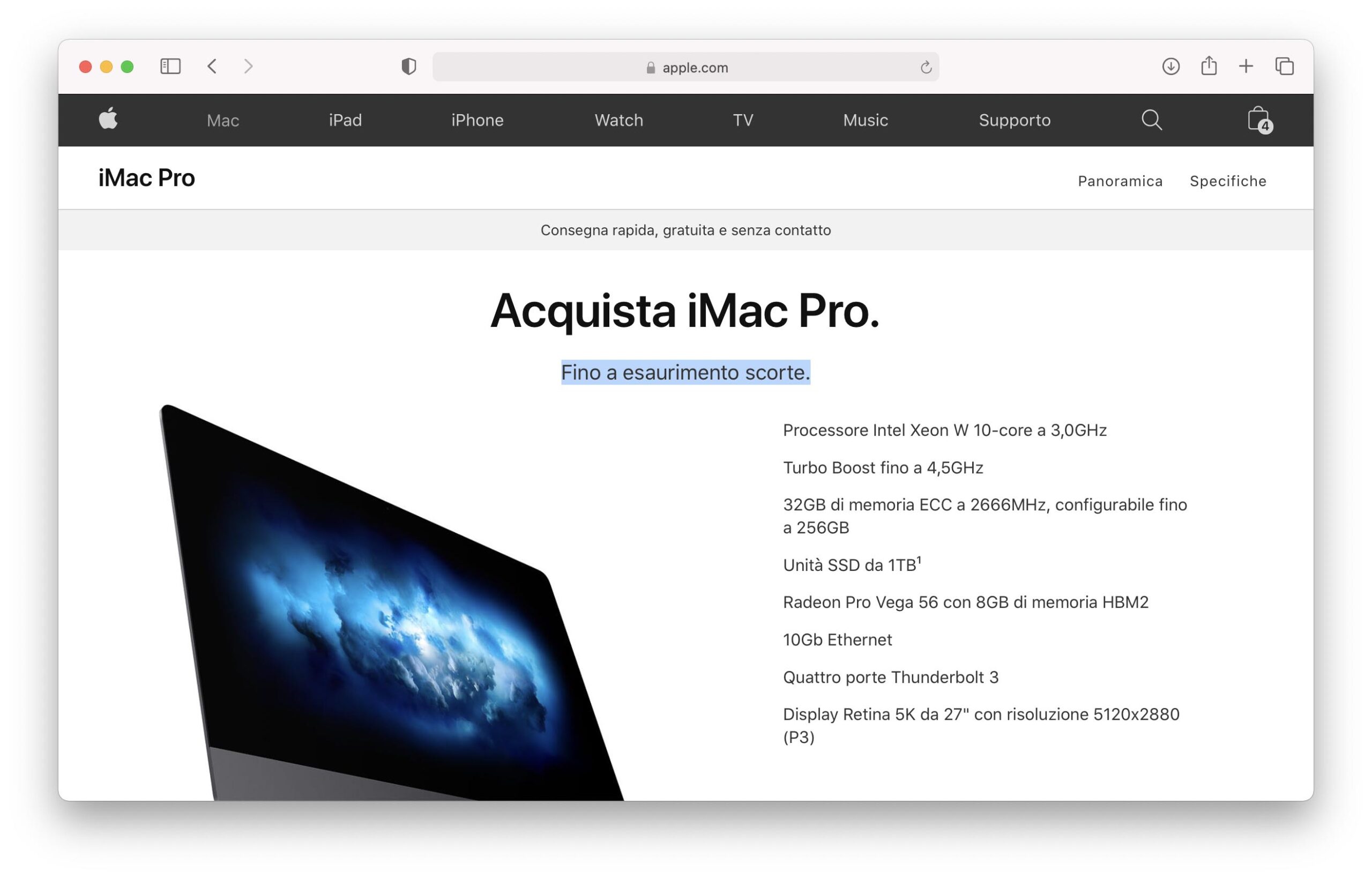 Non più personalizzabile l’iMac Pro