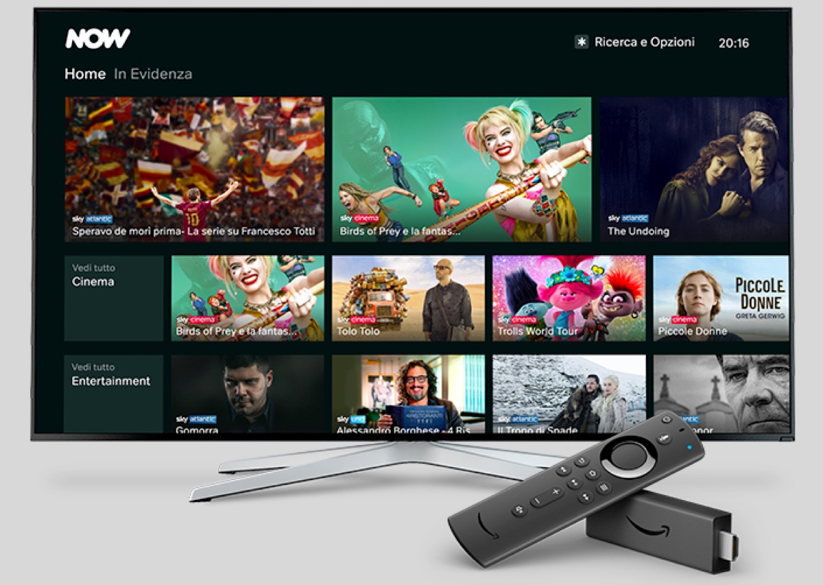 Sky Now è disponibile sui dispositivi Amazon Fire TV